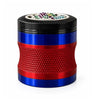 62mm 4-Piece Jeweled Turtle Metal Grinder – 6-Piece Display