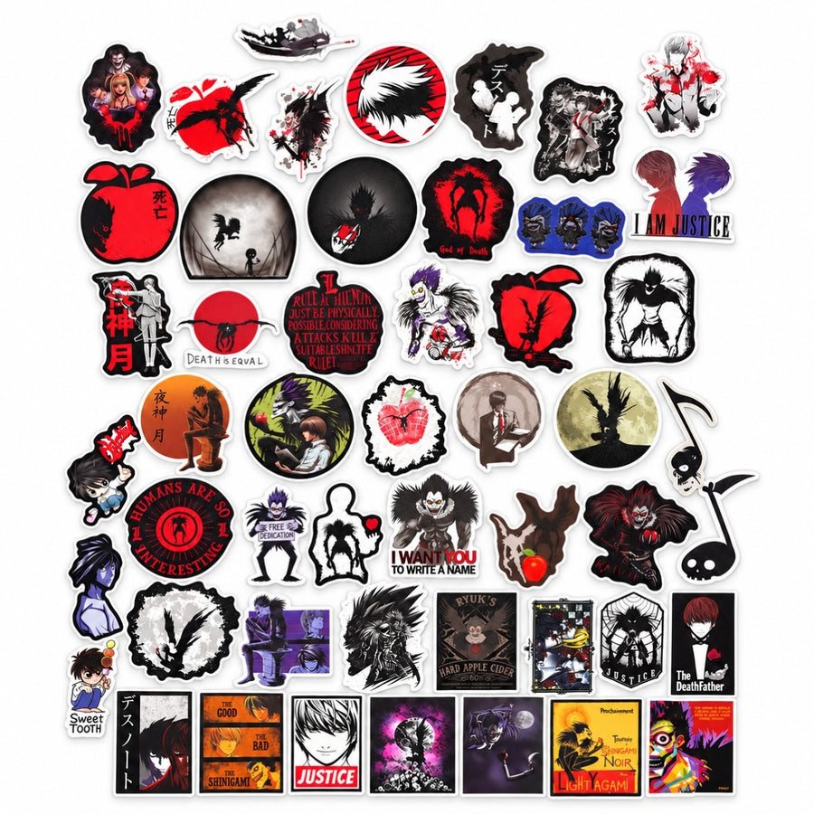 50-Piece Death Anime PVC Sticker Pack – Series 01