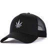 5 Panel Hat Leaf Black