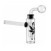 5" Glass Oil Burner Water Pipe with Cannabis Leaf Design – 22-Piece Jar