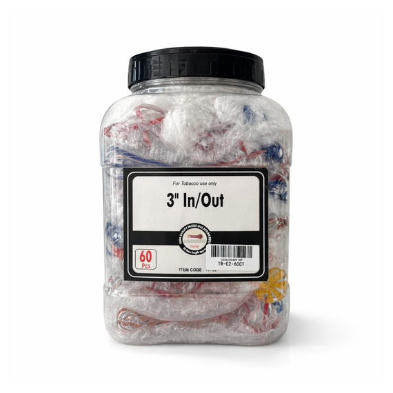 3” Double Thick Glass Hand Pipe – 60PCS Display Jar