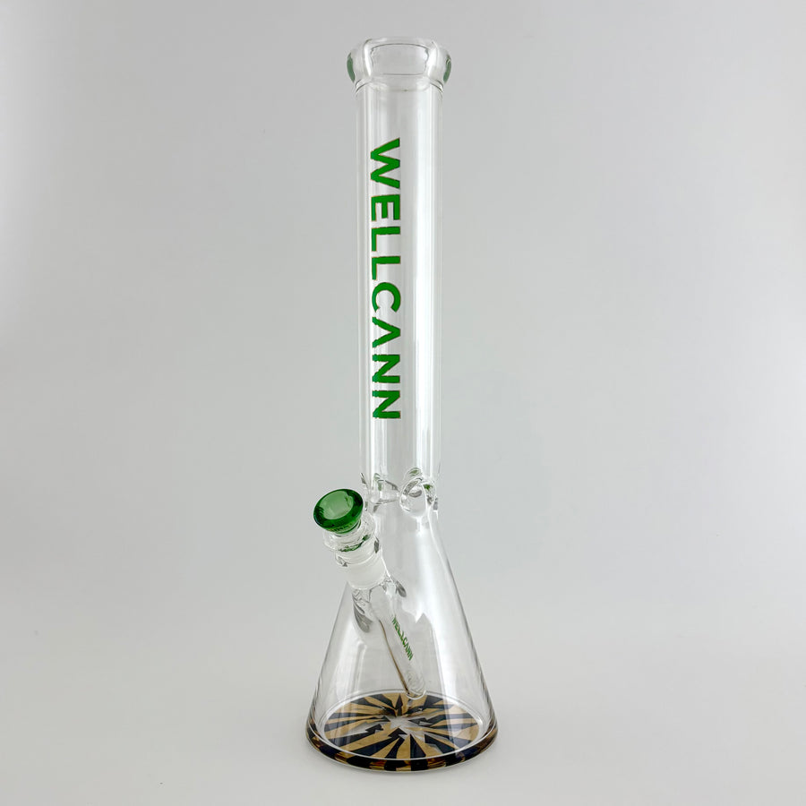 Wellcann 17" Thickened Base Chrome Beaker Glass Bong