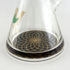 Wellcann 15" Thickened Base Geometric Gold Beaker Glass Bong