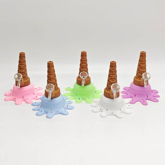 5.2" Ice Cream Silicone Water Pipe