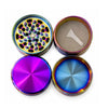 63mm Rainbow Electroplated 4-Part Metal Grinder – 6 PCS Display