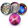 59mm 4-Piece Rainbow Diamond-Cut Zinc Alloy Grinder – 6-Piece Display