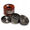 55mm 4-Piece Wood-Grain Wrap Metal Grinder