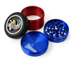 62mm 4-Piece Jeweled Turtle Metal Grinder – 6-Piece Display