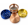 55mm 4-Piece Window Zinc Alloy Grinder – 6-Piece Display Assorted Colors