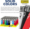 Clipper Jet Flame Reusable Lighters – 48 Pack (Solid Colors)