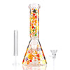 10" Floral Garden Beaker Bong Series – 4mm Thick Glass