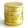 Leaf Engraving Design Grinder 40*39mm 4 Parts
