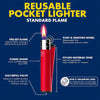 Clipper CP11 Classic Reusable Lighters – 48 Pack (Solid Colors)