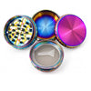 60mm 4-Piece Rainbow Window Zinc Alloy Grinder – 6-Piece Display