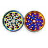 63mm Rainbow Electroplated 4-Part Metal Grinder – 6 PCS Display