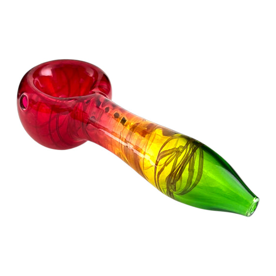 3" Rasta Glass Pipe