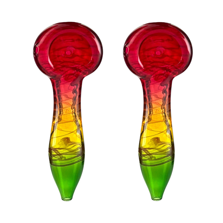 3" Rasta Glass Pipe