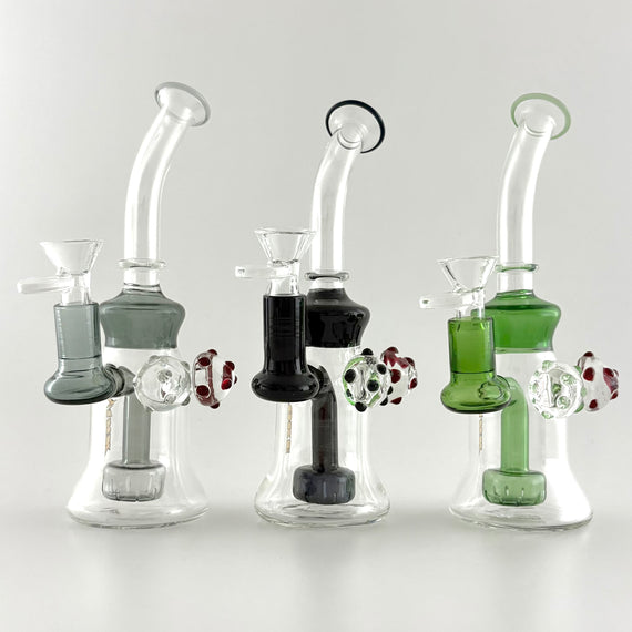 8" Mushroom Pendent Glass Bong
