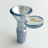 Electroplated 14mm Joint Glass Bowl With Gold Logo