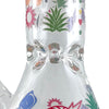 14" Glass Beaker Bong – 7mm Thick with Sticker Art Designs
