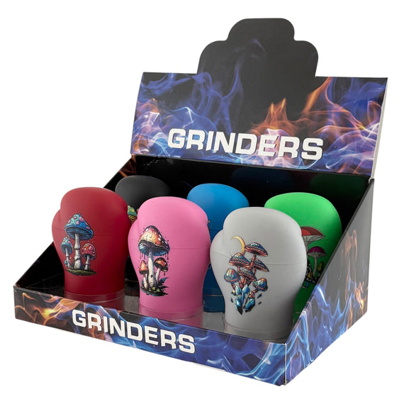 4-Piece Mushroom Boxing Glove Shaped Grinder – Assorted Colors