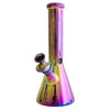 10"  5mm Electroplate Glass Bong- Assorted Colour