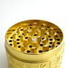 Golden Rasta Leaf Engraving Grinder 52*36mm 4 Parts