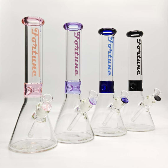 14" 7mm Coloured Accent Bong Assorted Colour