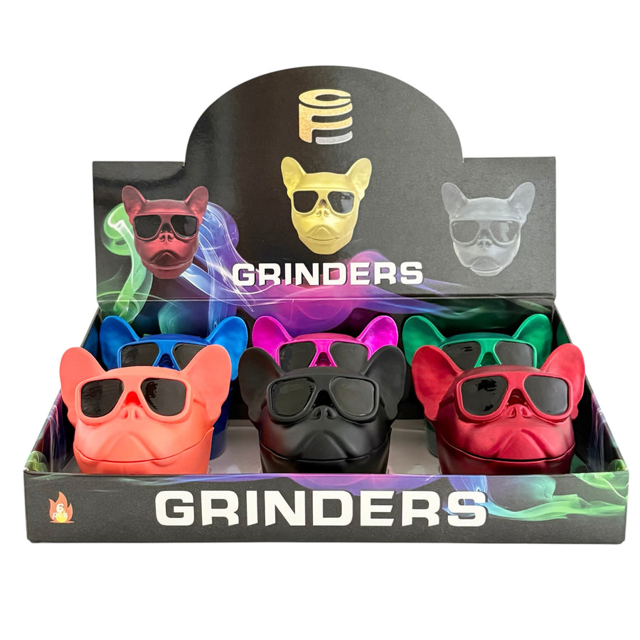 Bulldog Sunglasses Herb Grinders – Assorted Colors