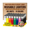 Clipper CP11 Classic Reusable Lighters – 48 Pack (Solid Colors)
