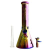 10"  5mm Electroplate Glass Bong- Assorted Colour