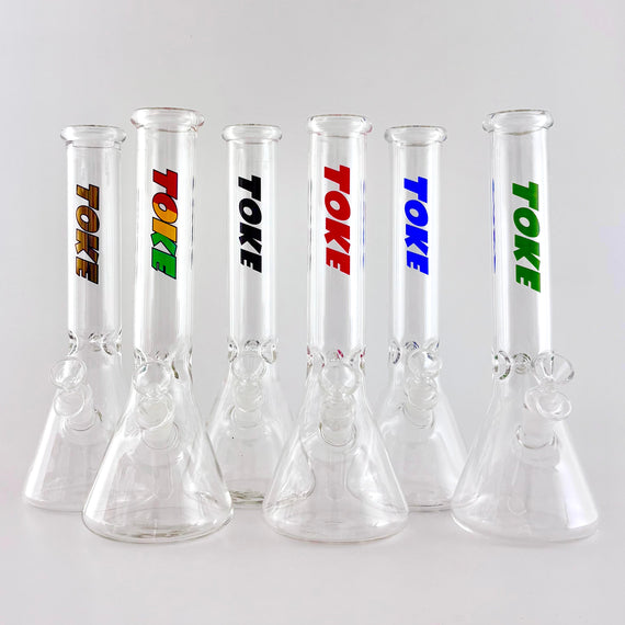 TOKE - 12" Beaker Bongs – 4mm Thick Glass