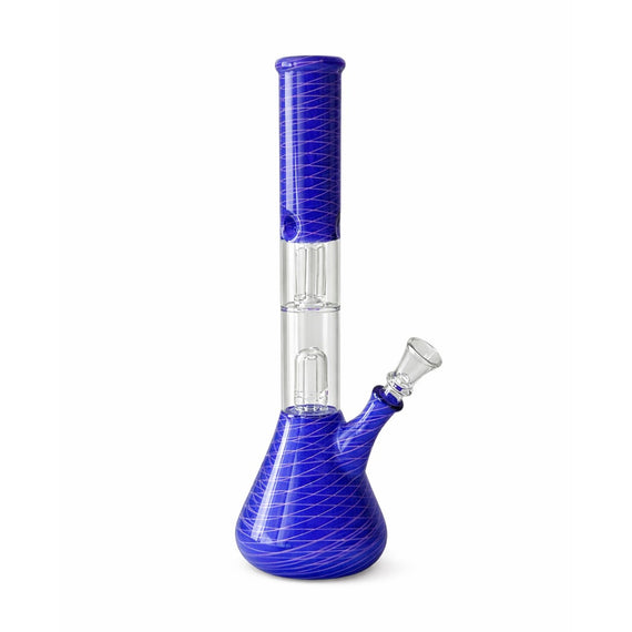 12” Dual Chamber Showerhead Perc Beaker Bong – Assorted Colors