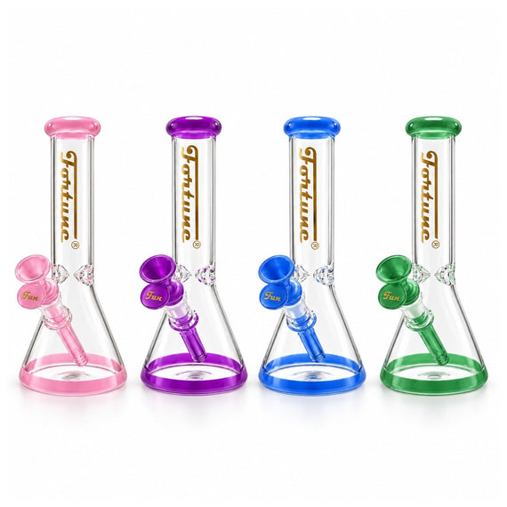 Fortune | 10" Color Accent Beaker Glass Water Pipe – 5mm
