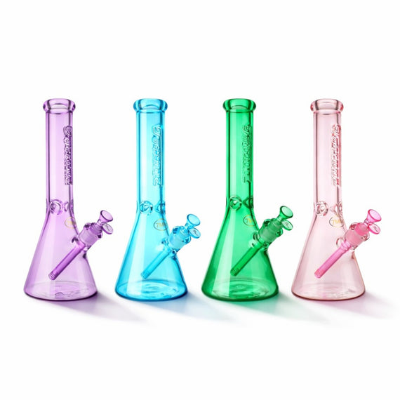 Fortune | 14" 7mm Engraved Color Beaker Bong