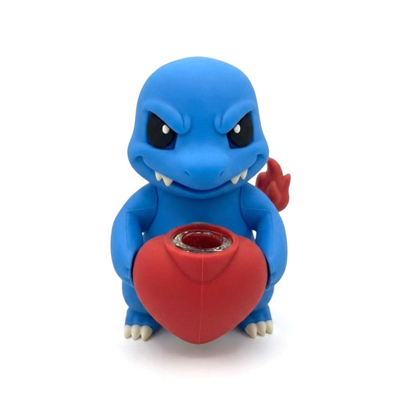 5.75” Heart Chamber Silicone Waterpipe-Assorted Colours