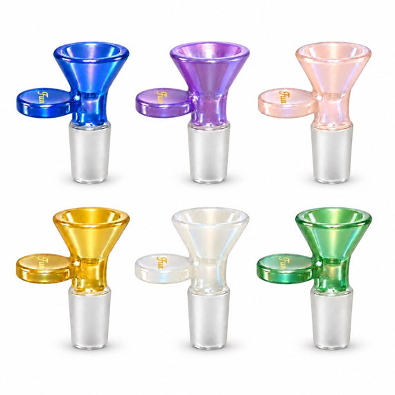 Fortune | 14mm Fun Aurora Glass Bowl Piece with Handle – Assorted Colors