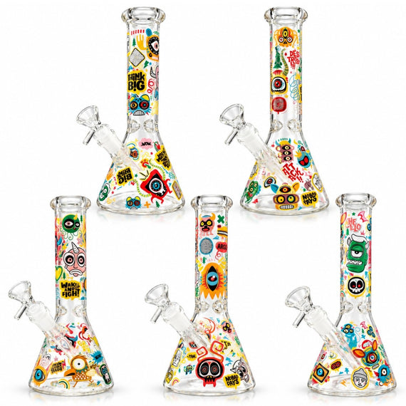 10" Glow-in-the-Dark Graffiti Beaker