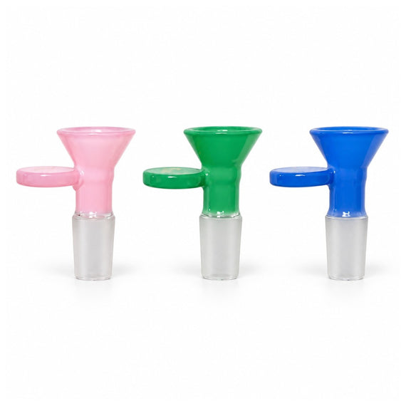 Fortune | 14mm Fun Milky Glass Bowl Piece with Handle – Assorted Colors