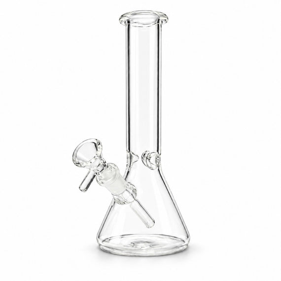 8" Clear Glass Beaker Bong