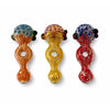 5” Artistic Double Glass Hand Pipe-Assorted Color