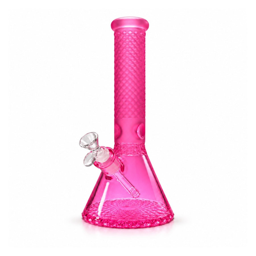 12.5" Crystal Facet Beaker Bong – 7mm Thick Glass