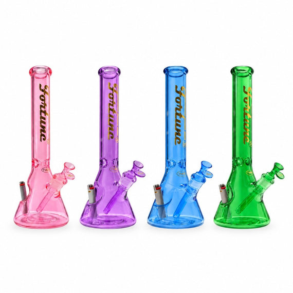 Fortune | 18" 7mm Beaker with Built-In Lighter Pocket