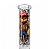 10" Graffiti Bear Glass Beaker - Glow in the Dark