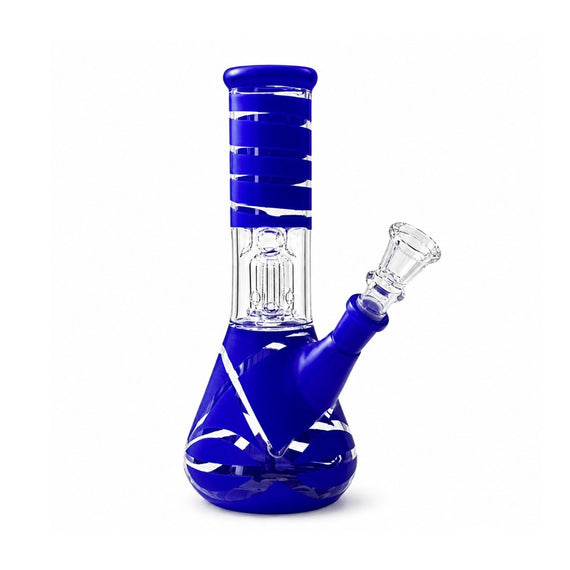 8” Color Spiral Beaker Bong – Built-In Perc