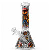 10" Graffiti Bear Glass Beaker - Glow in the Dark