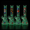 10" Graffiti Bear Glass Beaker - Glow in the Dark