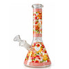 10" Designer-Inspired Floral Glass Beaker Water Pipe – Assorted Designs