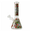 10" Designer-Inspired Floral Glass Beaker Water Pipe – Assorted Designs