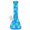 10" Daisy Pattern Colored Glass Beaker